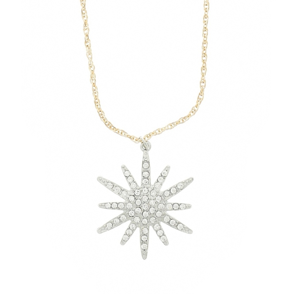 ANN TAYLOR LOFT SNOWFLAKE PENDANT NECKLACE